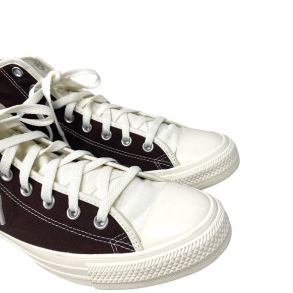 Converse Chuck Taylor High Top Shoes Men Canvas White Brown Custom 152620C-WBRW - Picture 5 of 10